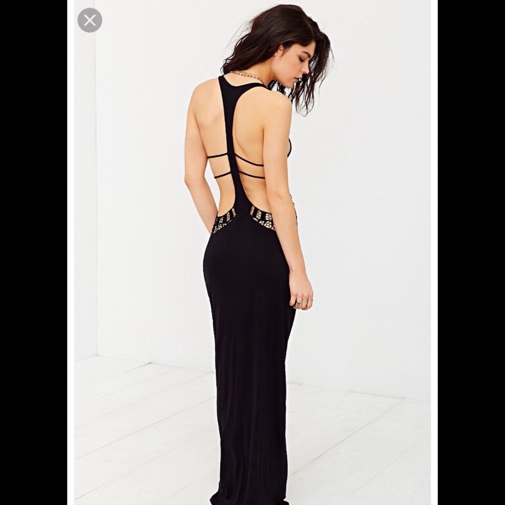 Staring at Stars Crochet Cutout Maxi Dress